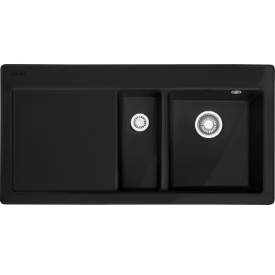 Franke Mythos MTK 651-100 Fraceram ceramic sink, 2 holes, basin on the right, color anthracite matt, 124.0380.243
