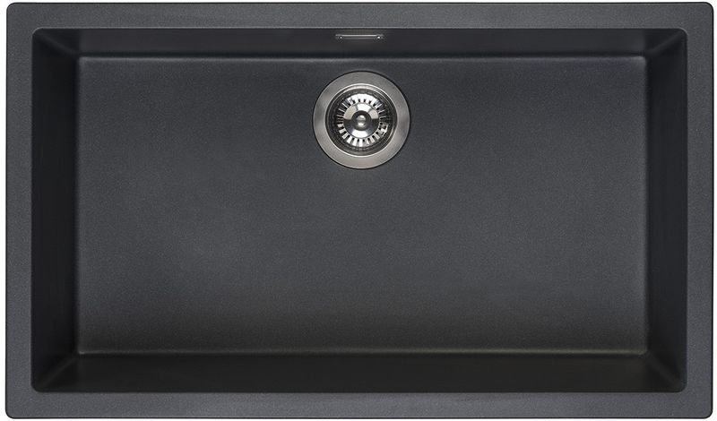 Reginox Amsterdam 72, Regi-Granit built-in sink, color black silvery, R30882