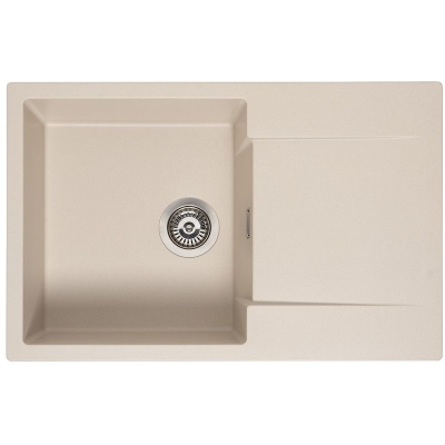 Reginox Amsterdam 78, Regi-Granit sisseehitatud kraanikauss, hõbedane kohvivärv, R32770