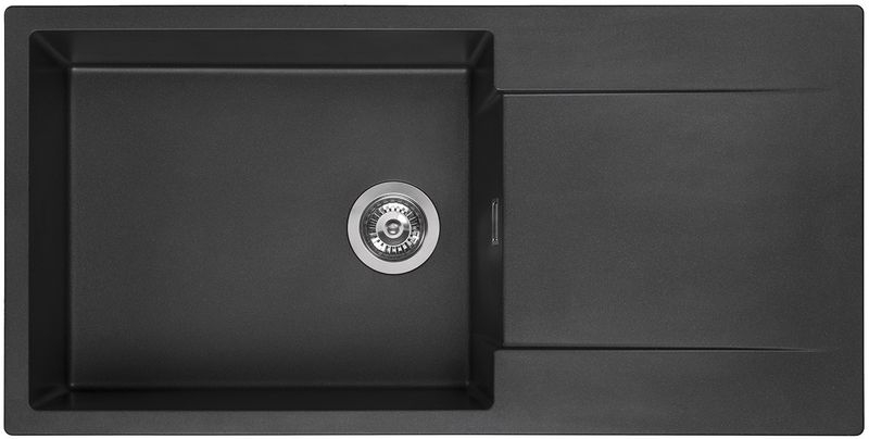 Reginox Amsterdam 540, Regi-Granit built-in sink, color black silvery, R30806