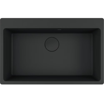 Franke Maris MRG 610-73 A Fragranit+ sisseehitatud kraanikauss, sulgurklapp, Black Matt-Black Collection, 114.0708.228