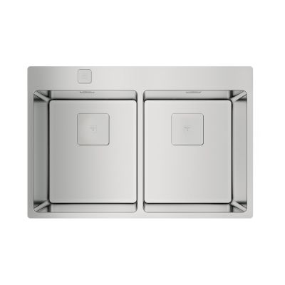 Teka FORLINEA RS15 2B 740 AUTO, roostevabast terasest sisseehitatud valamu 80 cm, 115030011