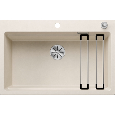 Blanco Etagon 8 põrandavalamu, Silgranit PuraDur 2, värvus pehme valge, InFino äravool, 527080