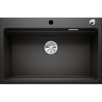 Blanco Etagon 8 põrandavalamu, Silgranit PuraDur 2, värvus must, InFino äravool, 525892