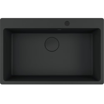 Franke Maris MRG 610-73 A Fragranit+ sisseehitatud valamu, pöördnupuga klapp, Black Matt-Black Collection, 114.0708.229