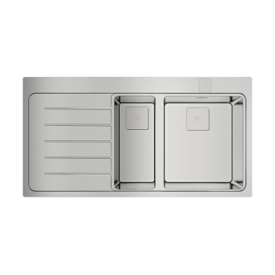 Teka ZENIT RS15 1 1/2B 1D L AUTO, roostevabast terasest sisseehitatud valamu, kraanikauss paremal, 115130002