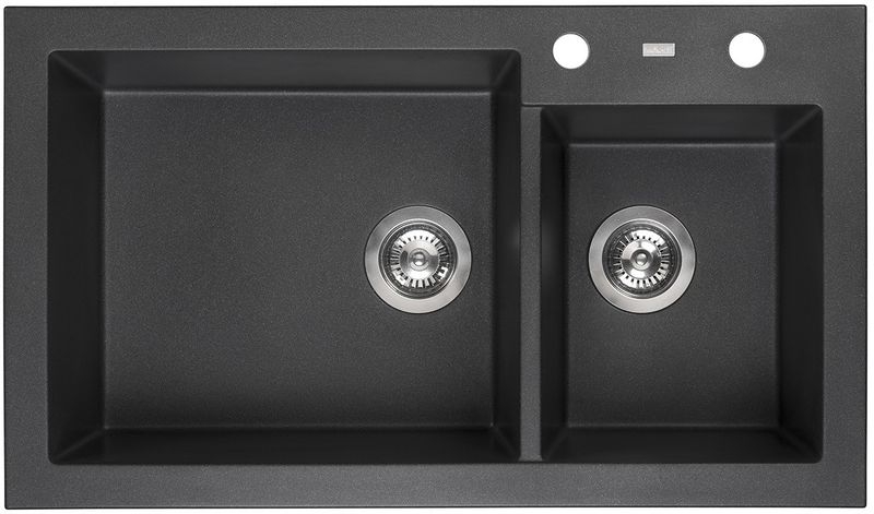 Reginox Amsterdam 25, Regi-Granit built-in sink, color black silvery, R31087