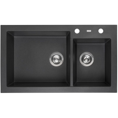 Reginox Amsterdam 25, Regi-Granit sisseehitatud valamu, värvus must hõbedane, R31087