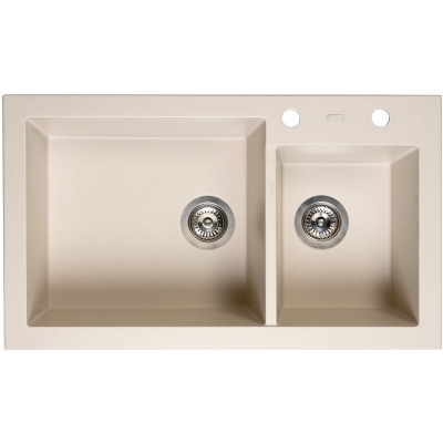 Reginox Amsterdam 25, Regi-Granit sisseehitatud kraanikauss, hõbedane kohvivärv, R31100