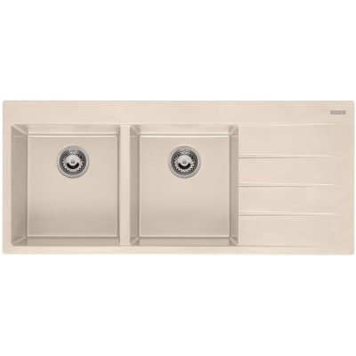 Reginox Breda 30, Regi-Granit sisseehitatud kraanikauss, kraanikauss vasakul, kohvivärv hõbedane, R33746