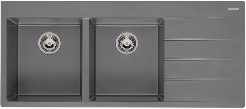 Reginox Breda 30, Regi-Granit built-in sink, basin on the left, color gray silvery, R33760