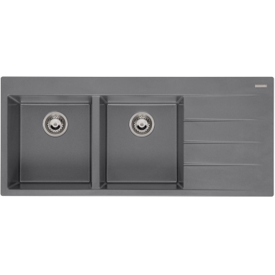 Reginox Breda 30, Regi-Granit sisseehitatud valamu, kraanikauss vasakul, värvus hall hõbedane, R33760