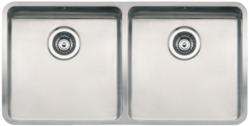 Reginox Ohio 40x40 + 40x40, can be installed as a top sink, flush sink or undermount sink