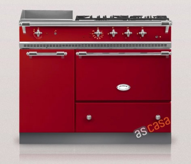 Lacanche Chassagne Classic, cooking station, 110.5 cm, color cherry red, with 5 year guarantee!