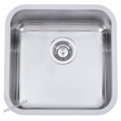 Reginox IB4040-CC (316) без перелива, может устанавливаться как верхняя раковина, раковина заподлицо или как раковина под столешницу.