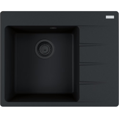 Franke Centro CNG 611-62 A Fragranit DuraKleen Plus, раковина слева, цвет Черный матовый - Коллекция Black, 114.0658.594