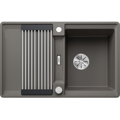 Blanco Adira 45 S-F flush built-in sink, Silgranit PuraDur, color volcano gray, InFino drain, 527596