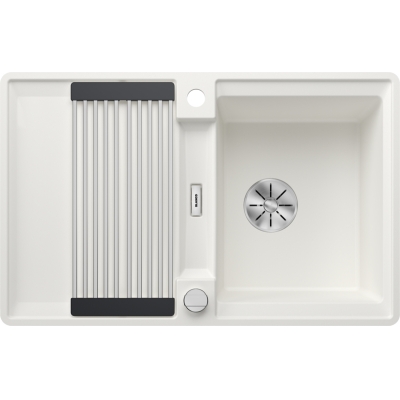 Blanco Adira 45 S-F loputav sisseehitatud valamu, Silgranit PuraDur, värvus valge, InFino äravool, 527597
