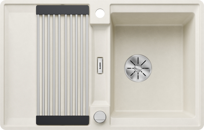 Blanco Adira 45 S-F flush built-in sink, Silgranit PuraDur, color soft white, InFino drain, 527598