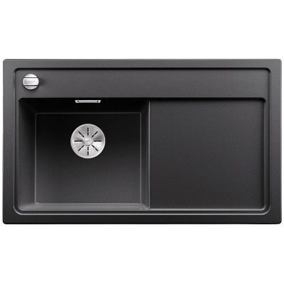 Blanco Zenar 45 S-F basin on the left, flush, color anthracite, InFino drain, 523832