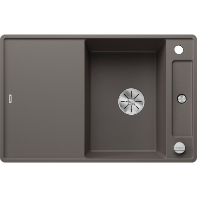 Blanco Axia III 45 S-F, flush, including glass cutting board, color volcano gray, InFino drain, 527220