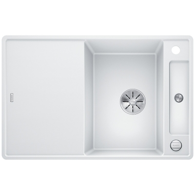 Blanco Axia III 45 S-F, flush, including glass cutting board, color white, InFino drain, 523202