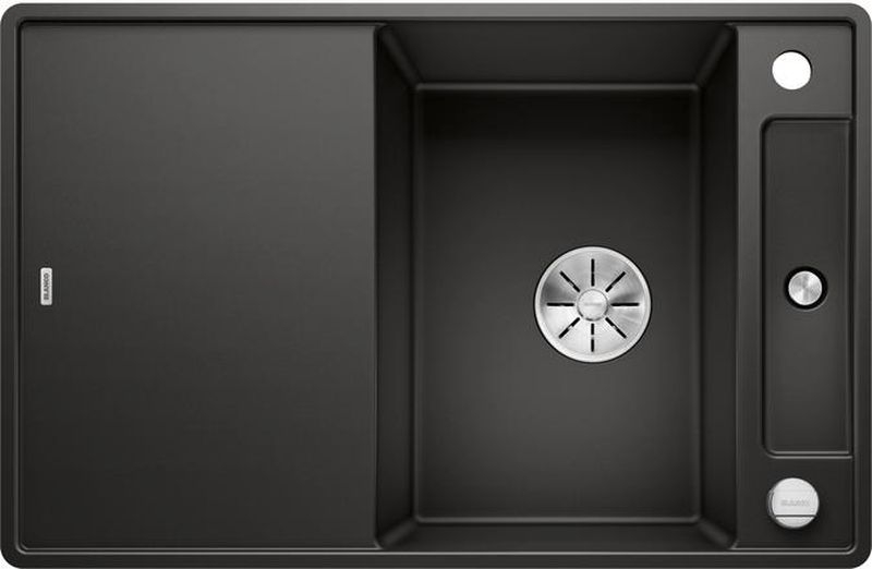 Blanco Axia III 45 S-F, flush, including glass cutting board, color black, InFino drain, 525842