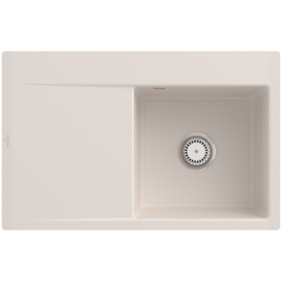 Villeroy &amp; Boch Subway Style 45 Flat, värv KR Crema, Classicline, kraanikauss paremal