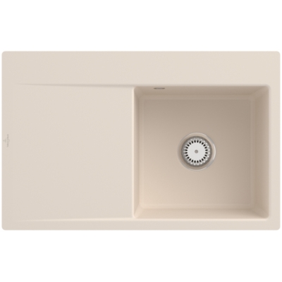 Villeroy &amp; Boch Subway Style 45 Flat, color FU Ivory, Classicline, basin on the right