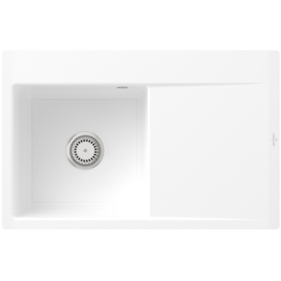 Villeroy &amp; Boch Subway Style 45 korter, värvus R1 Weiss Alpin, Classicline, kraanikauss vasakul