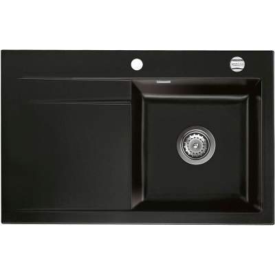 Systemceram KeraDomo STEMA 80 F in Nero (glossy), with 5 year guarantee