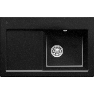 Villeroy &amp; Boch Subway 45 flat, color J0 Chromit, Premiumline, basin on the right or basin on the left