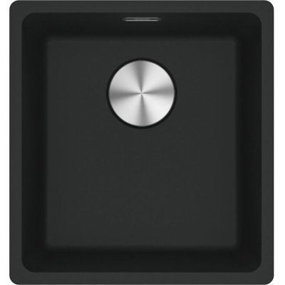 Franke Maris MRG 210-37 Fragranit DuraKleen Plus, color Black Matt, flush, push button valve, 135.0682.807