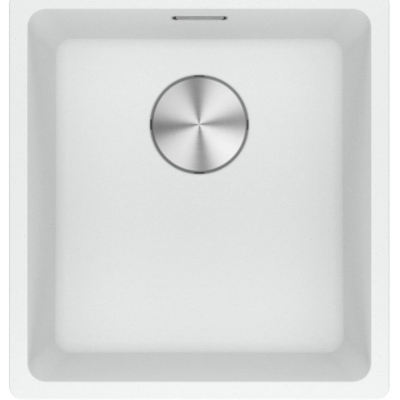 Franke Maris MRG 210-37 Fragranit DuraKleen Plus, color Glacier, flush, push button valve, 135.0682.805