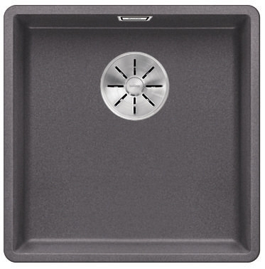 Blanco Subline 400-F Silgranit PuraDur 2, flush, color rock gray, InFino drain, 523495