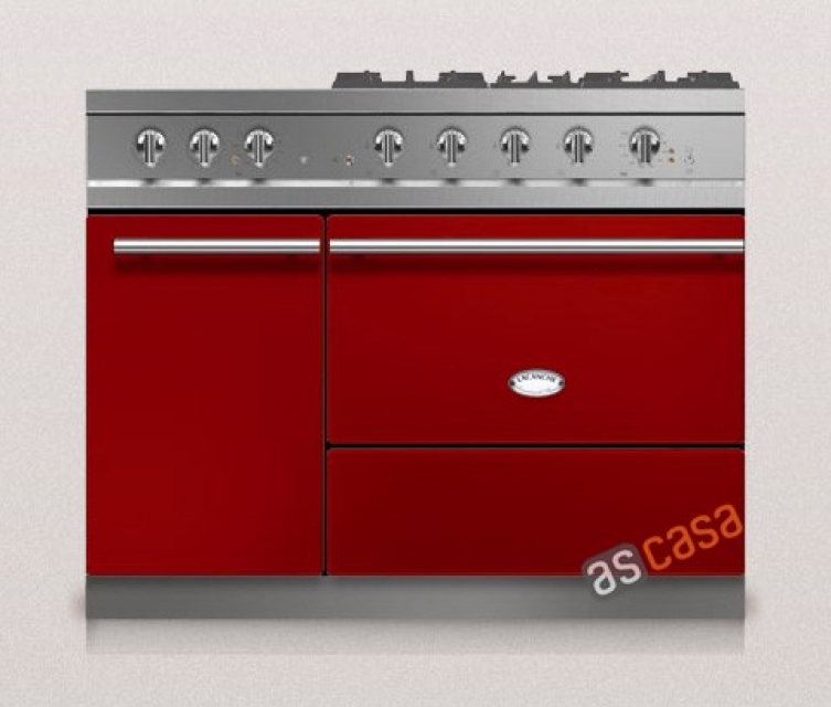 Lacanche Saulieu Modern, cooking station, 110.5 cm, color cherry red, with 5 year guarantee!