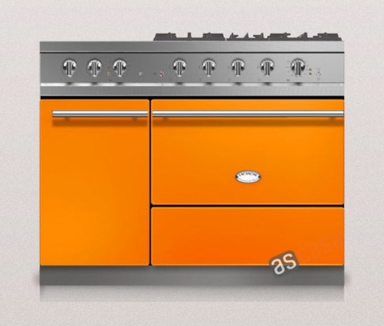 Lacanche Saulieu Modern, cooking station, 110.5 cm, color tangerine, with 5 year guarantee!