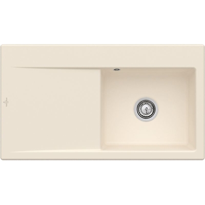 Villeroy &amp; Boch Subway Style 50 flat, color FU Ivory, Classicline, basin on the right