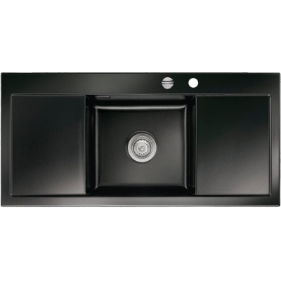 Systemceram KeraDomo MERA MIDDLE F in Nero (glossy), with a 5-year guarantee