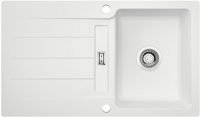 Naber LineUp 1F, flush built-in sink, glossy white, 1091056