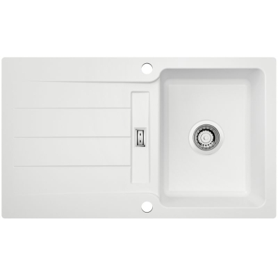Naber LineUp 1F, flush built-in sink, glossy white, 1091056
