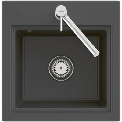 Villeroy &amp; Boch Subway Style 50 S Flat, värvus R7 Pure Black, Premiumline