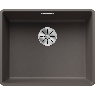 Blanco Subline 500-F Silgranit PuraDur 2, заподлицо, цвет «серый вулкан», слив InFino, 527352