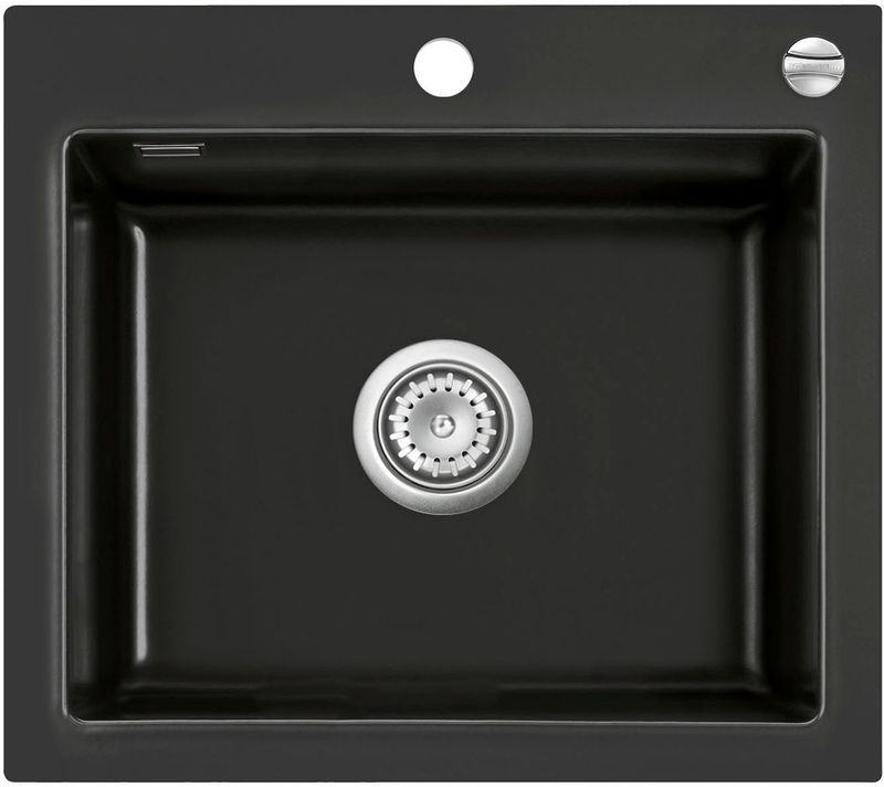 Systemceram KeraDomo MERA 57 F, color Nero (glossy), with 5 year guarantee