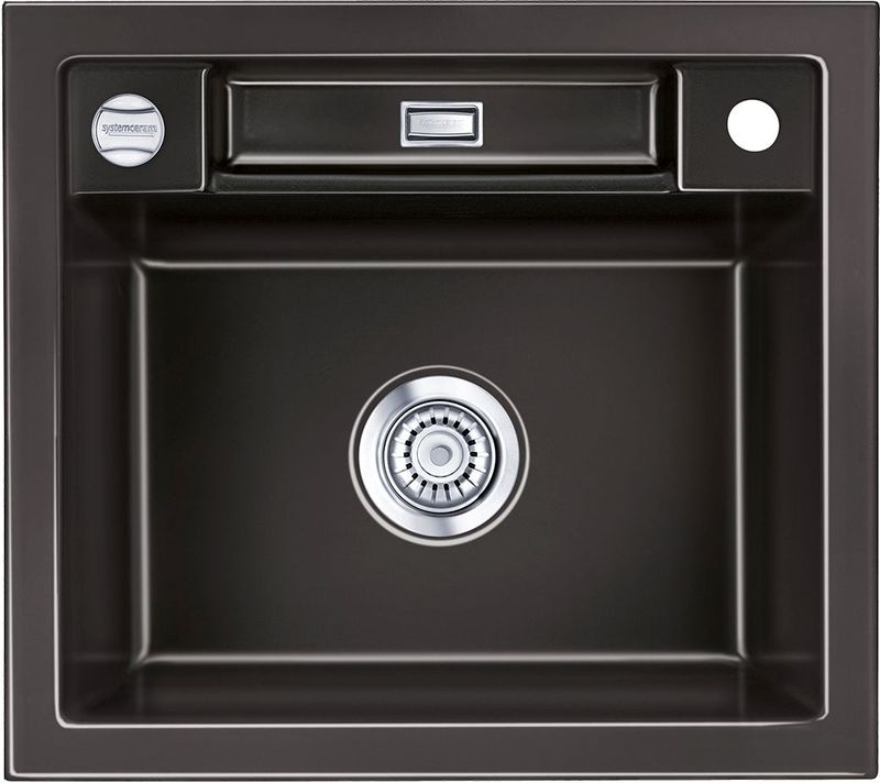 Systemceram KeraDomo Bela 57 F, color Nero (glossy), with 5 year guarantee