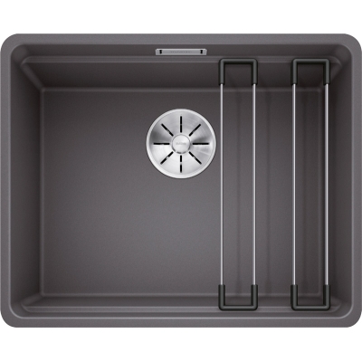 Blanco Etagon 500-F Silgranit PuraDur 2, flush, color rock gray, InFino drain, 526344