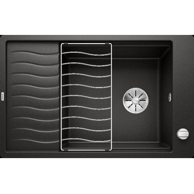 Blanco Elon XL 6 S-F Silgranit PuraDur 2, loputus, värvus must, InFino äravool, 525884