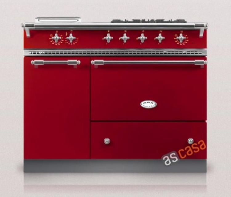 Lacanche Saulieu Classic, cooking station, 110.5 cm, color cherry red, with 5 year guarantee!