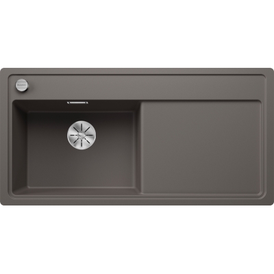 Умывальник Blanco Zenar XL 6 S-F слева, сливной, цвет серый вулкан, слив InFino, 527374