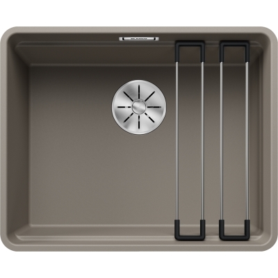 Встраиваемая мойка Blanco Etagon 500-F, Silgranit PuraDur, tartufo, слив InFino, 527690